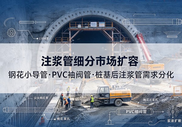 静乐注浆管细分市场扩容，隧道钢花小导管、PVC 袖阀管、桩基后注浆管需求分化